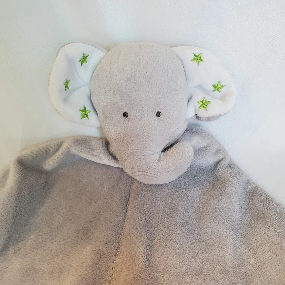 Carters Precious‎ Firsts Grey Elephant Lovey Soft Security Blanket Rattle 13x13